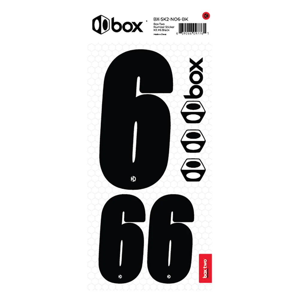 Box Two Number Sticker Kit - Black - Image 3