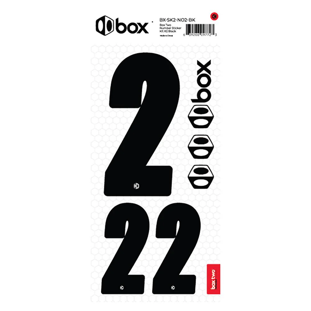 Box Two Number Sticker Kit - Black - Image 4