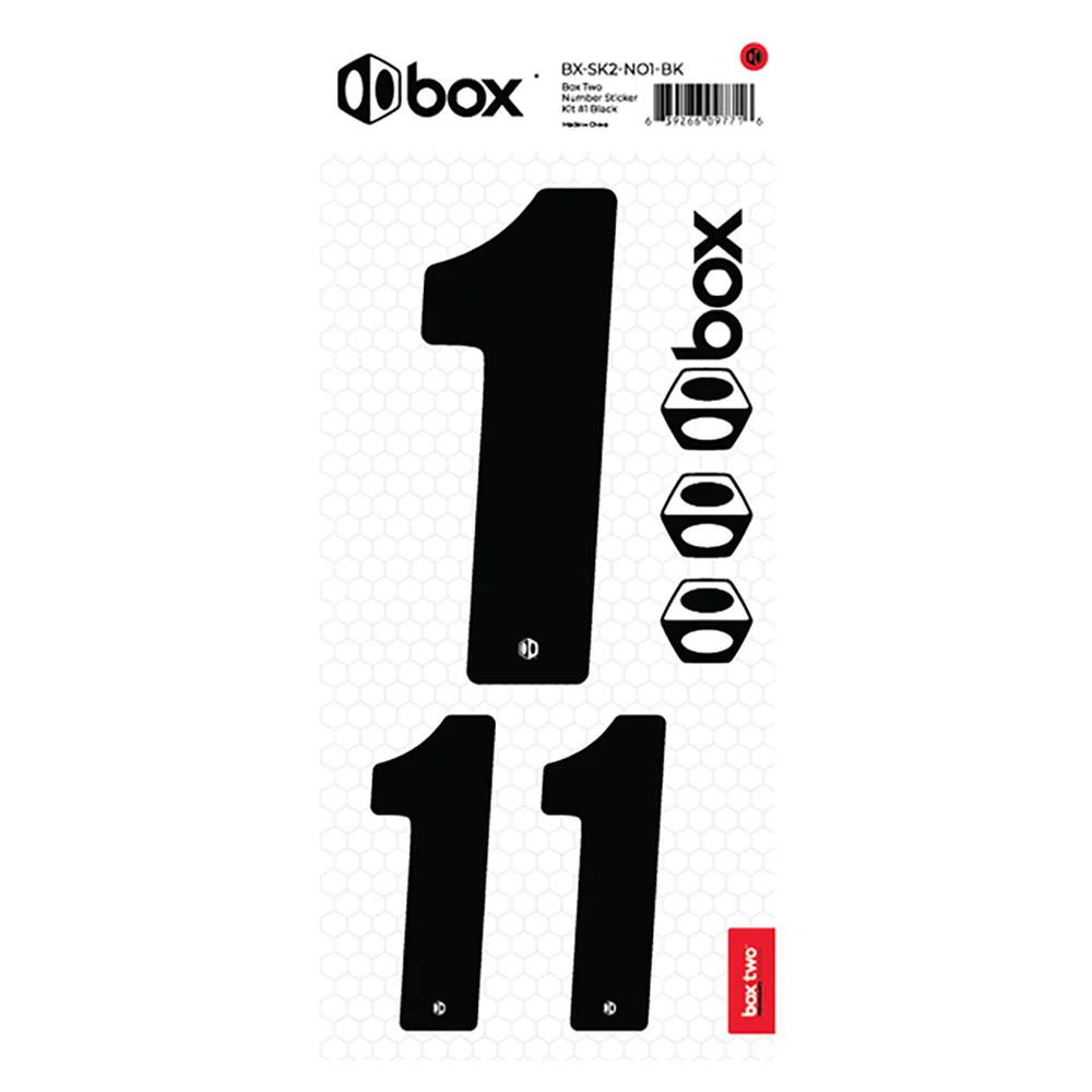 Box Two Number Sticker Kit - Black - Image 5