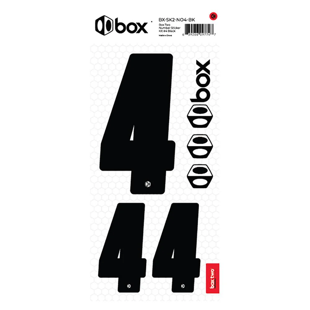 Box Two Number Sticker Kit - Black - Image 7