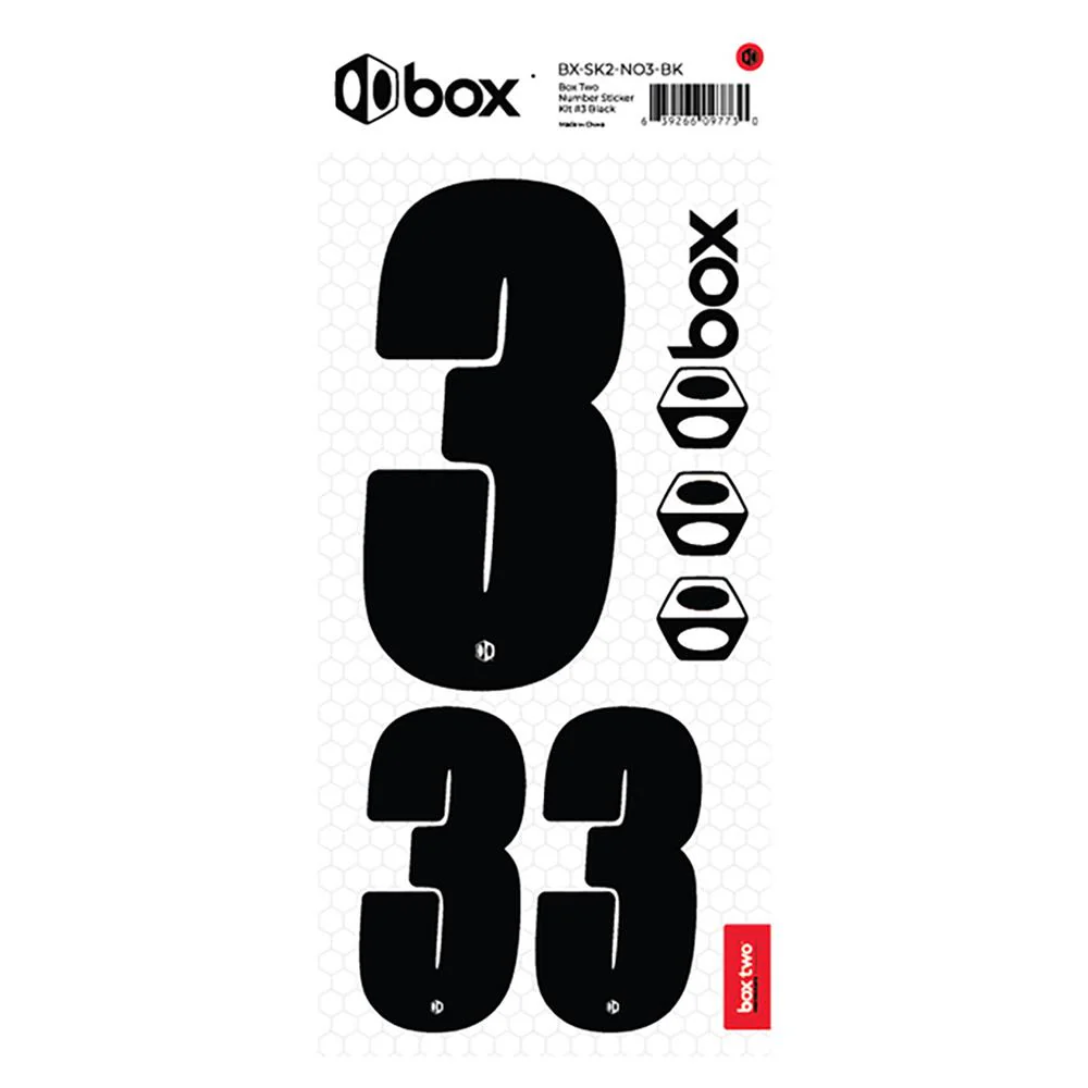 Box Two Number Sticker Kit - Black - Image 8