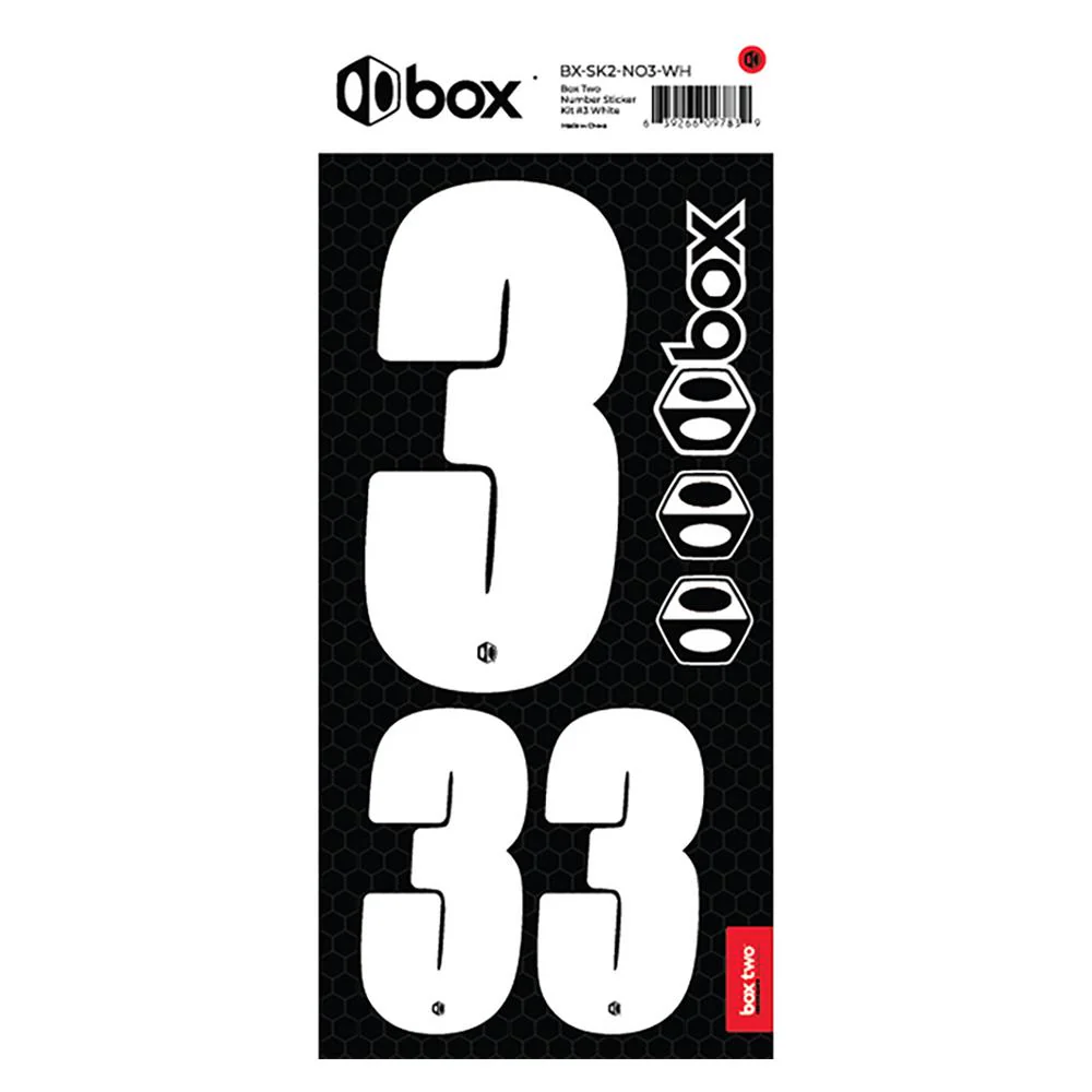Box Two Number Sticker Kit - White - Image 10