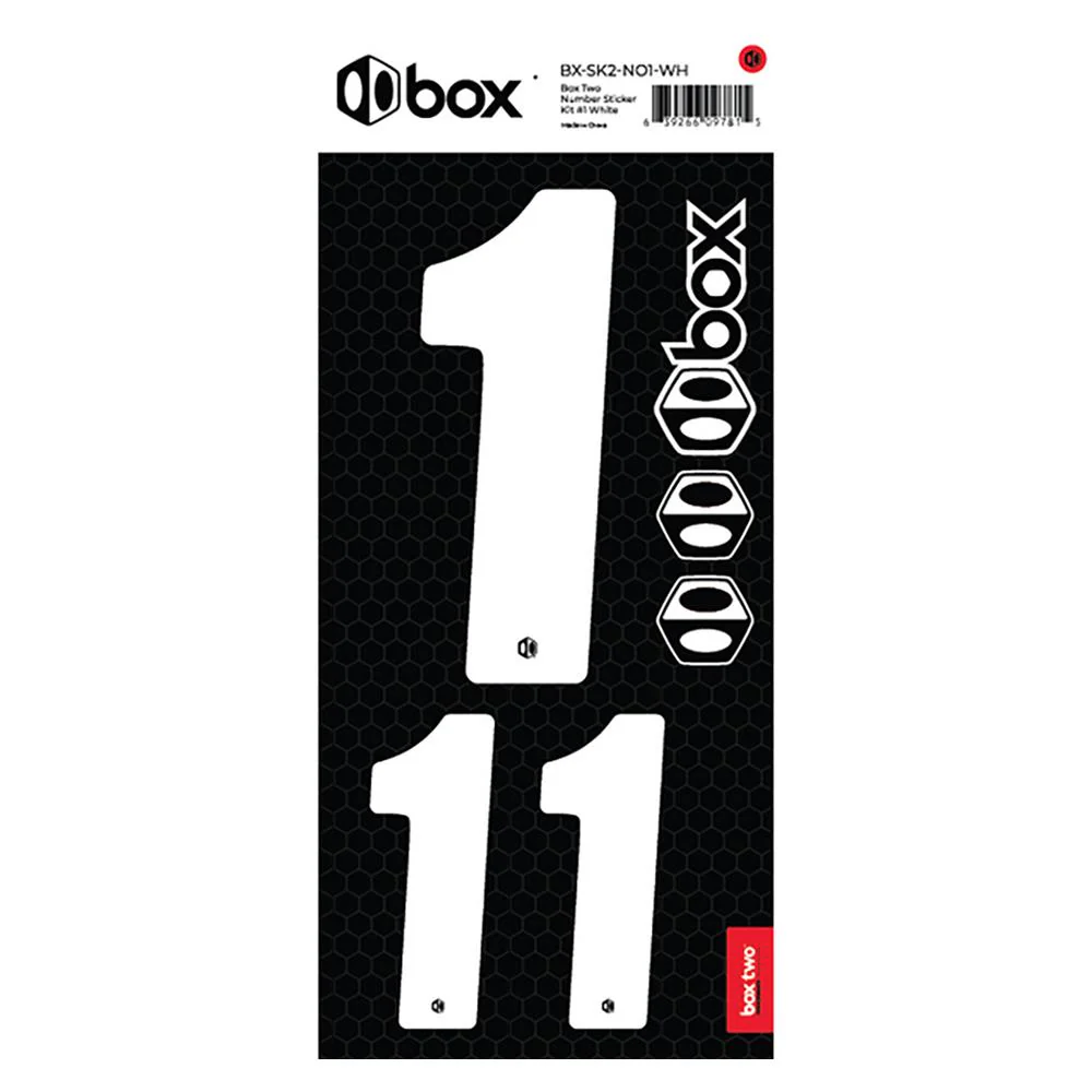 Box Two Number Sticker Kit - White - Image 3