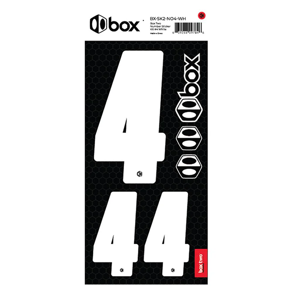 Box Two Number Sticker Kit - White - Image 4