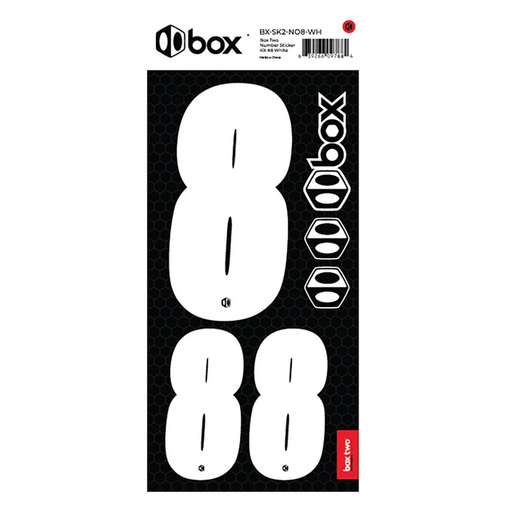 Box Two Number Sticker Kit - White - Image 5