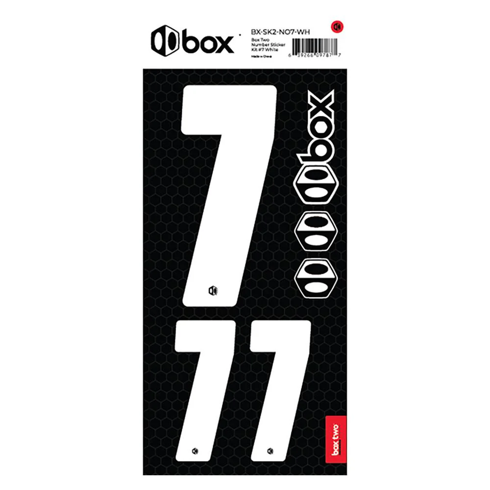 Box Two Number Sticker Kit - White - Image 6