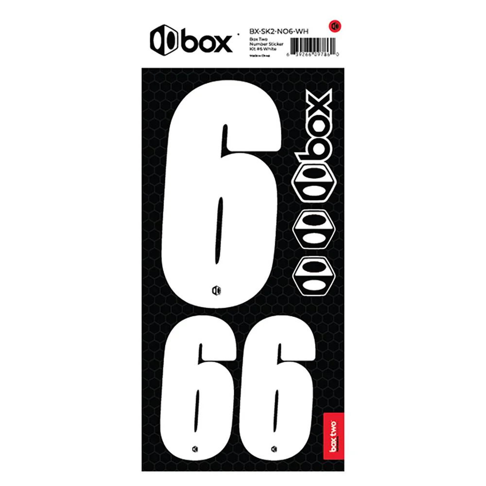 Box Two Number Sticker Kit - White - Image 9