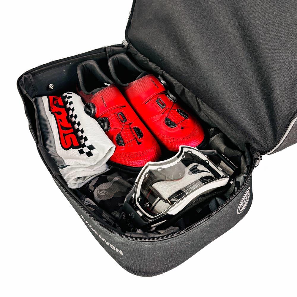 Stay Strong Chevron Kit/Helmet Bag - Black and Grey - Image 6